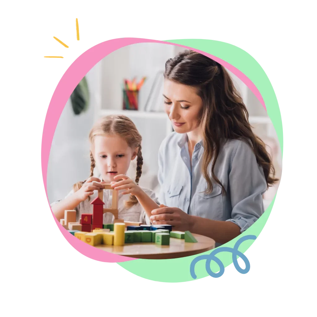 A therapist and a child